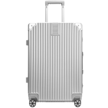 NAUTICA铝框行李箱男万向轮拉杆箱银色商务出差女旅行箱20英寸登机密码箱