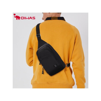爱华仕（OIWAS）斜挎包 时尚休闲单肩包商务挎包 5530 黑色