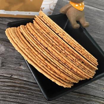 黑芝麻玉米饼粗粮薄脆饼干糕点休闲办公点心零食338g 黑芝麻原味