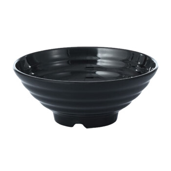 联钢  密胺面碗 黑色8英寸20cm 仿瓷塑料汤粉面条碗 拉面碗馄饨碗商用麻辣烫碗
