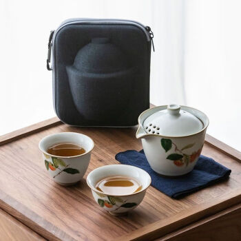 茶循旅行茶具套装单人日式一壶二杯收纳快客杯便携式陶瓷