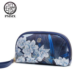 PmSix母亲节礼物送妈妈真丝手拿包中年女士手挽包简约时尚大容量手机包