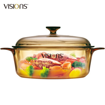 康宁（VISIONS） 晶彩透明玻璃汤锅耐高温明火家用煮锅 3.25L VS-32