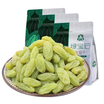 蜜之番 新疆吐鲁番特产 大颗粒绿宝石葡萄干750g提子干250g*3袋