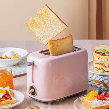 小熊面包机多士炉烤面包片馒头片家用小型吐司三明治面包机配防尘盖