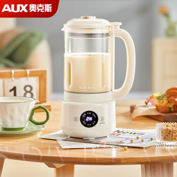 奥克斯（AUX）豆浆机全自动降噪小型破壁机加热预约早餐机HX-PD07 米白