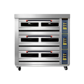 苏勒 烘烤箱商用大容量燃气商业多功能烤梨披萨蛋糕烘焙电烤箱风炉 电脑版三层九盘