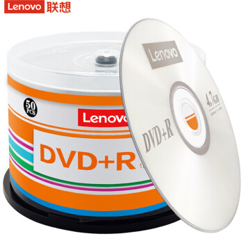 联想 DVD+R 光盘/刻录盘 16速4.7GB 办公系列 桶装50片 空白光盘