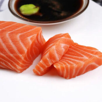 三文鱼当日现切海鲜鲜活三文鱼刺身寿司即食海鲜一斤装去皮去边角420g