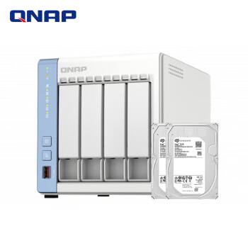 威联通（QNAP）TS-462C 时空要塞 4盘位4G内存网络存储内建2.5G网口NAS私有云(含硬盘10T*2)
