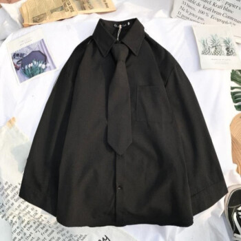 黑色衬衫 领带 3xl 130-140