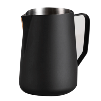 SIMELO咖啡杯拉花缸咖啡拉花杯304不锈钢奶泡杯600ML黑灰色旗舰版