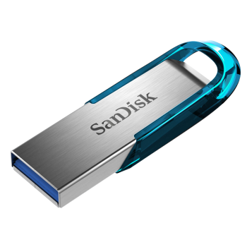 闪迪（SanDisk）32GB U盘 CZ73 时尚蓝色 安全加密 数据恢复 学习电脑办公投标 小巧便携 车载 金属优盘