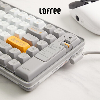 洛斐（LOFREE）小浪无线机械键盘蓝牙双模蓝牙多功能电脑笔记本手机户外便携办公家用 灰白色