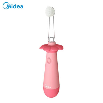 美的（Midea）儿童电动牙刷强力清洁迷你刷头杜邦软刷丝幼儿全自动震动MC-AE0102 可爱粉