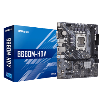 华擎(ASRock) B660M-HDV 主板 内存DDR4 CPU 12600KF/14700KF/13600KF（IntelB660/LGA1700）