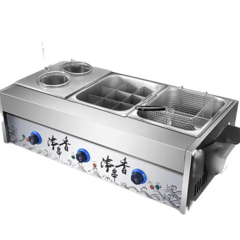 mnkuhg   关东煮机器商用电热串串香设备锅麻辣烫串格子锅煮面炉小吃机   不锈钢三头 