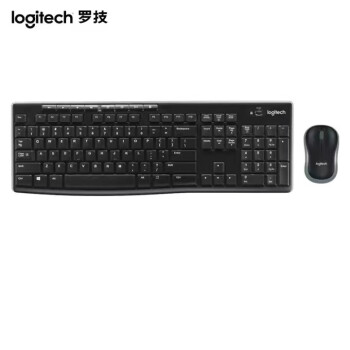 logitech 罗技MK270 无线键鼠套装 商务办公键鼠套装 全尺寸 带无线2.4G接收器 黑色