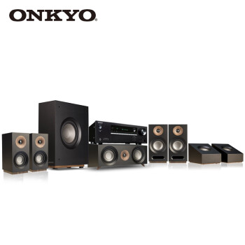ONKYO安桥TX-SR494 +尊宝S803 功放机 5.1.2声道家庭影院套装 4K杜比反射式全景声 DTS:X 蓝牙优化 黑色