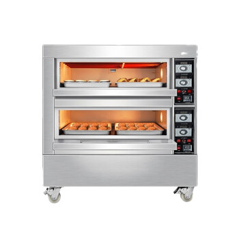 苏勒 大型烘培商用电烤箱燃气大容量热风循环专业风炉二层二盘双层披萨 仪表手动款二层二盘烤箱