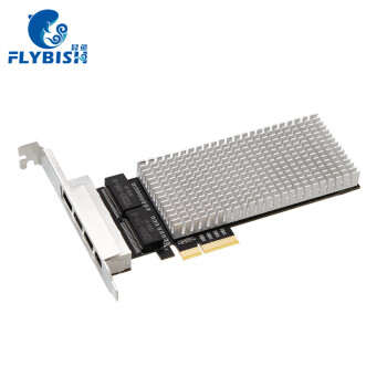昆鱼（FLYBISH）I226-T4 Intel I226芯片PCI-EX4 2.5G四电口网卡支持工业相机 2.5G四电口网卡
