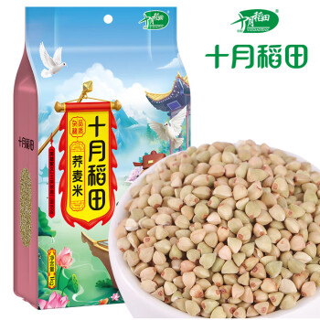 十月稻田 荞麦米 1kg （荞麦 东北 五谷 杂粮 粗粮 真空装 大米 粥米伴侣)