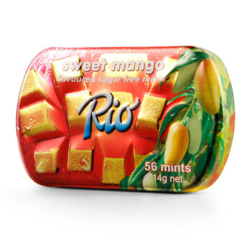 Rio 无糖薄荷糖14g （清新香芒味）清新口气口香糖含片清凉糖果零食