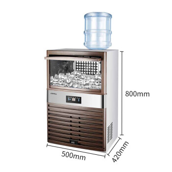 康佳（KONKA）制冰机商用大型冰块机奶茶店预约定时全自动KB-S6额定495W储冰30kg45冰格两用