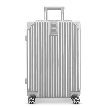 梵地亚行李箱男拉杆箱飞机可登机箱20英寸旅行箱包密码箱女皮箱子银