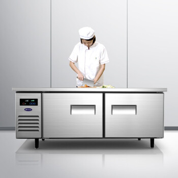 银都餐饮设备奶茶店设备全套不锈钢操作台冰柜商用冷藏工作台 直冷藏1.8*0.75*0.8 
