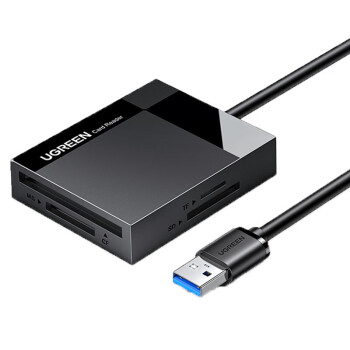 绿联（UGREEN）CR125 USB3.0高速读卡器 多功能四合一读卡器 1米30231