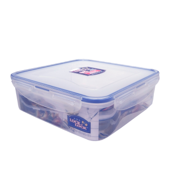 乐扣乐扣 塑料保鲜盒大容量便当盒餐盒密封饭盒便携水果盒子1.6L