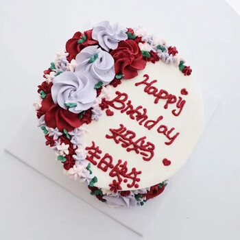 乐食锦生日蛋糕送妈妈婆婆新鲜定制网红康乃馨创意手绘预定全国大庆