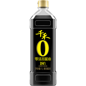 千禾 酱油 180天特级生抽 酿造酱油1L 不使用添加剂