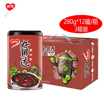 银鹭 好粥道 黑米八宝粥 【280g*12罐/箱 3箱】速食方便罐头即食早餐