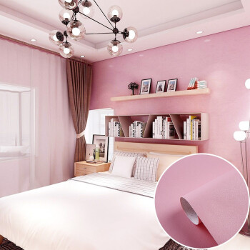 墙纸自粘防水防潮加厚pvc白色素色北欧风家用卧室温馨客厅背景墙纯色