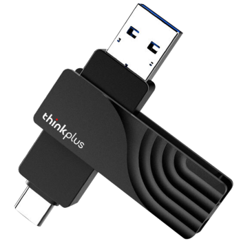 ThinkPlus联想（thinkplus）双接口固态U盘256GB Type-C/USB3.2高速便携金属移动优盘手机办公电脑平板通用