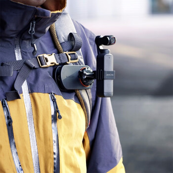 MAXCAM适用大疆灵眸OSMO包夹DJI POCKET 2 1口袋相机背包夹旋转背带书包夹子肩带固定座双肩包支架配件