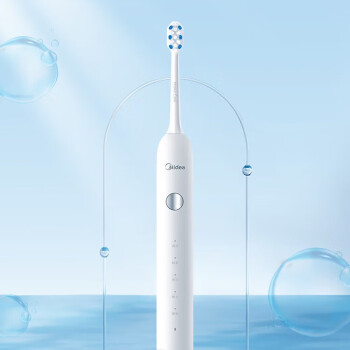 美的 电动牙刷防水感应式充电2刷头 系列冰川白MC-AJ0101 