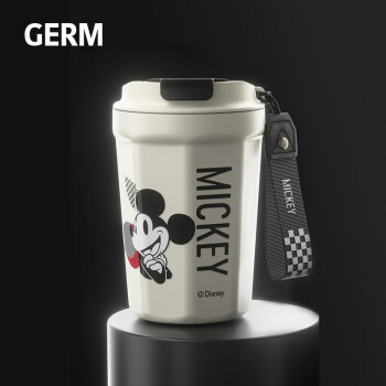 格沵（germ）咖啡杯 迪士尼联名 316不锈钢 便携随行保温杯 390ML 欢乐米奇