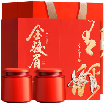 乐品乐茶红茶金骏眉茶叶特级250g 新茶头采芽礼盒装送礼