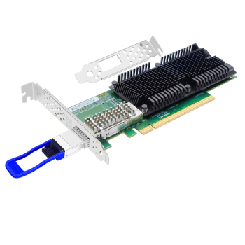 EB-LINK intel E810芯片PCI-E X16 100G单口光纤网卡含单模光模块QDA1BLK服务器网络适配器QSP28单端口