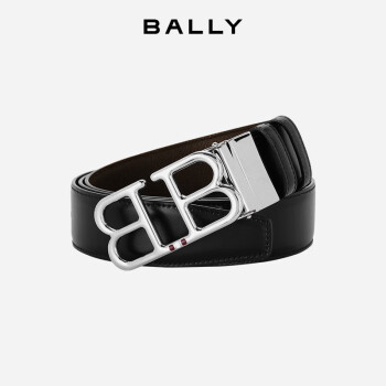 巴利（BALLY）男士商务皮带板扣式双面礼盒装腰带6226670