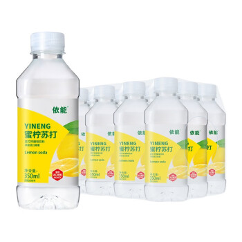 依能 苏打水(350ml*12瓶)*2 蜜柠味饮料 清新果味水添加蜂蜜03.122