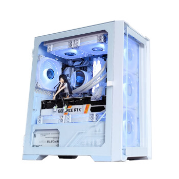 玩嘉 绝尘玩家白（玻璃款） 防尘游戏办公电脑机箱 支持M-ATX主板/240水冷/玻璃侧透/三片防尘