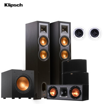 杰士（Klipsch） R-28F 家庭影院全景声 5.1.2声道电视音箱 客厅落地影院 组合音响 HiFi R-12SW低音炮套装