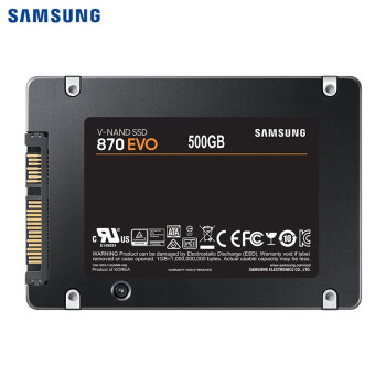 三星（SAMSUNG）500G SSD固态硬盘 SATA3.0接口 870 EVO  MZ-77E500B