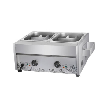苏勒 关东煮机器商用电热双缸18格子锅煮面炉串串香设备锅麻辣烫锅   乳白色 