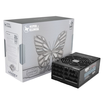 SUPER FLOWER振华 额定1600W LEADEX T1600W电源 钛金全模/智能温控/十年保固 支持4090显卡