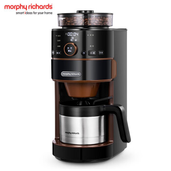 摩飞电器（Morphyrichards） 咖啡机全自动磨豆家用咖啡机不锈钢保温咖啡壶 豆粉两用 MR1103